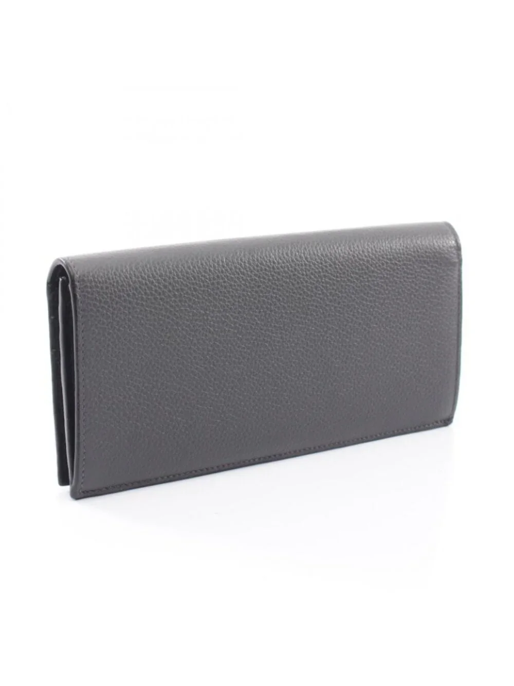 Loewe Bifold Wallet Long Horizontal Gray Leather